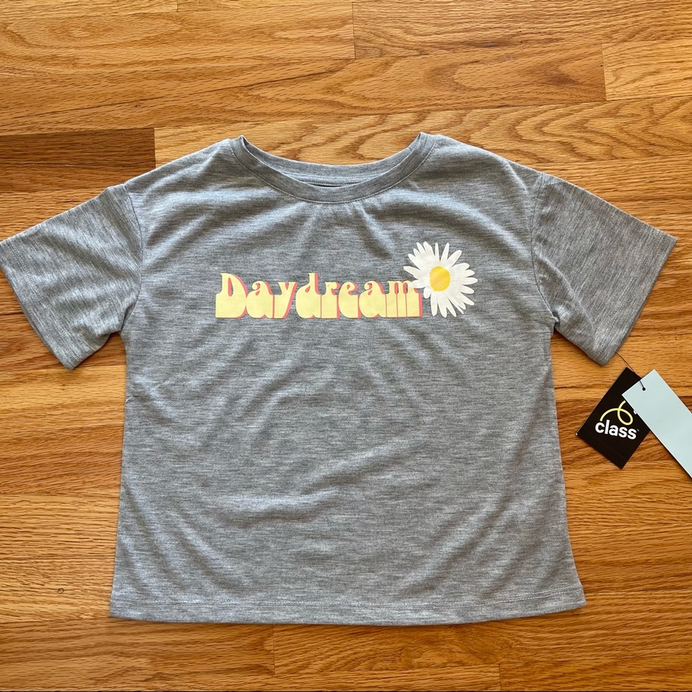 Art Class Girls Gray Daisy T-Shirt NWT‎